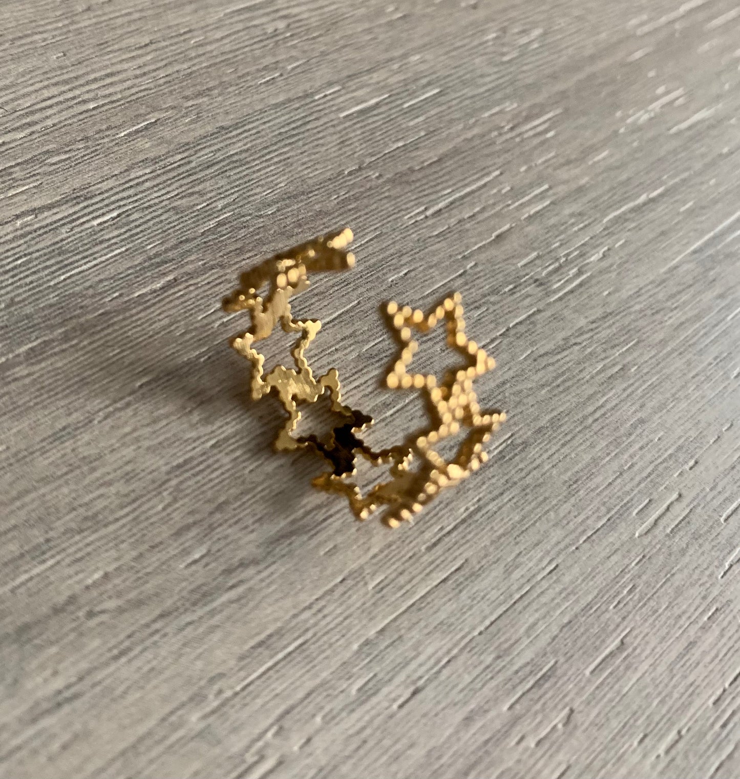 Bague Zélie étoile réglable, acier inoxydable doré .